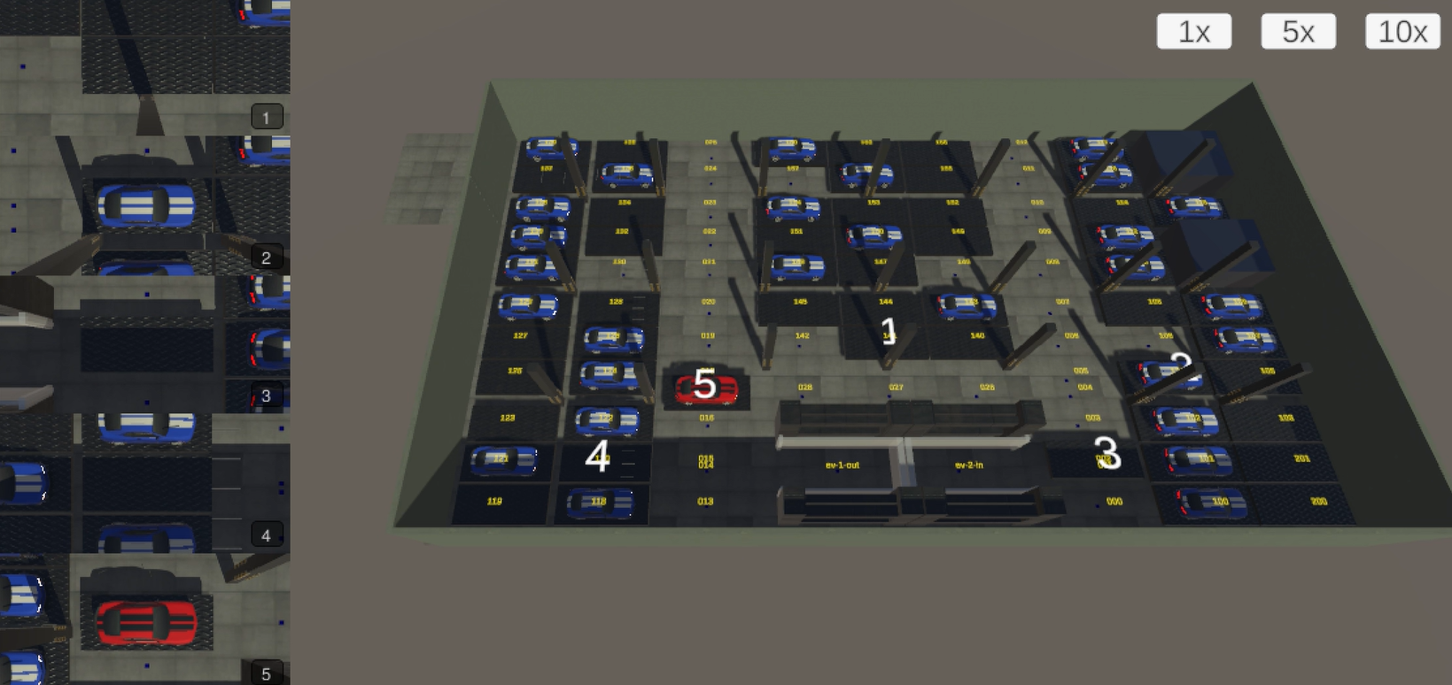 [시연영상]Arica 주차로봇 시뮬레이션 (Semantic Map · Plan)